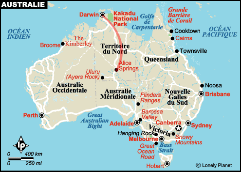 Trajet de Darwin à Alice Springs