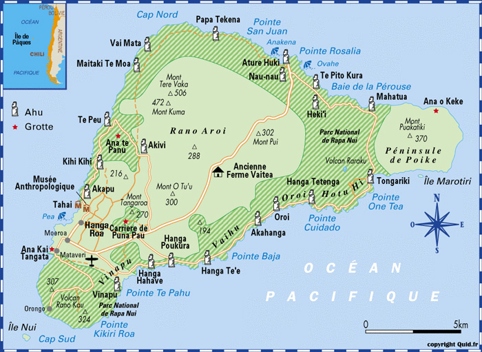 Carte de l'île de Pâques