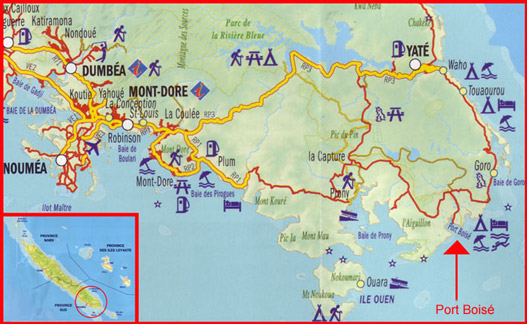 Carte de la Nouvelle-Calédonie