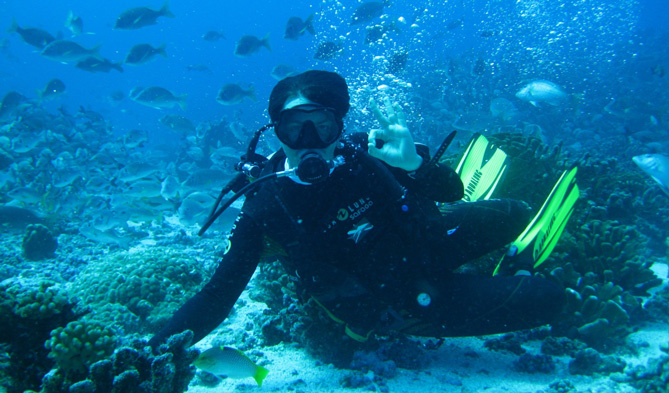 Sous l'eau